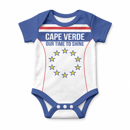 Custom Cape Verde Pride Baby Onesie Blue Sharks Rising