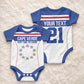 Custom Cape Verde Pride Baby Onesie Blue Sharks Rising