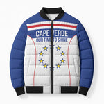 Custom Cape Verde Pride Bomber Puffer Jacket Blue Sharks Rising