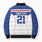 Custom Cape Verde Pride Bomber Puffer Jacket Blue Sharks Rising