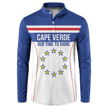 Custom Cape Verde Pride Button Sweatshirt Blue Sharks Rising
