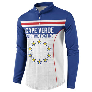Custom Cape Verde Pride Button Sweatshirt Blue Sharks Rising