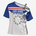 Custom Cape Verde Pride Cross Shoulder Shirt Blue Sharks Rising