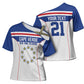 Custom Cape Verde Pride Cross Shoulder Shirt Blue Sharks Rising