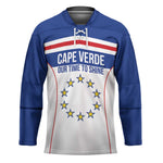 Custom Cape Verde Pride Hockey Jersey Blue Sharks Rising