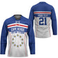 Custom Cape Verde Pride Hockey Jersey Blue Sharks Rising