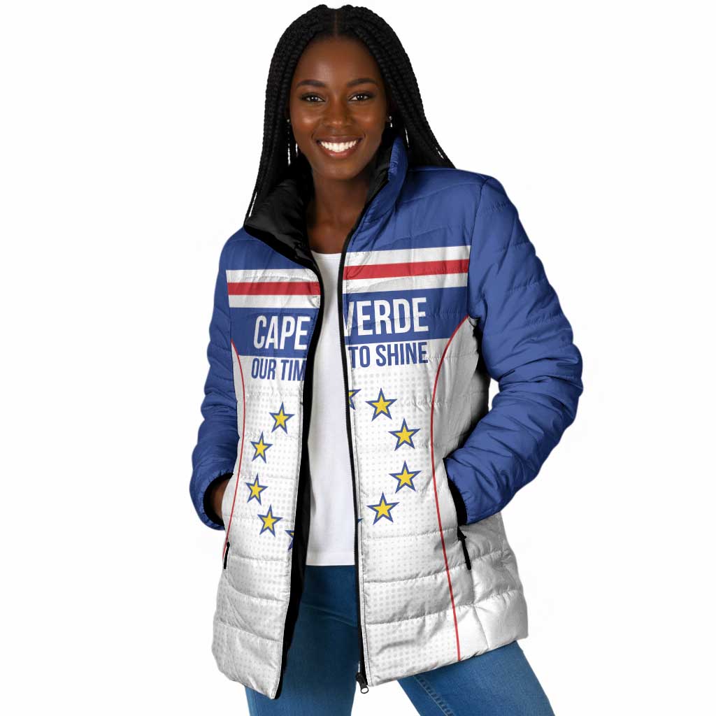 Custom Cape Verde Pride Padded Jacket Blue Sharks Rising