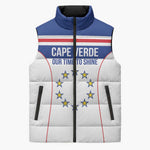 Custom Cape Verde Pride Sleeveless Puffer Jacket Blue Sharks Rising