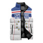 Custom Cape Verde Pride Sleeveless Puffer Jacket Blue Sharks Rising