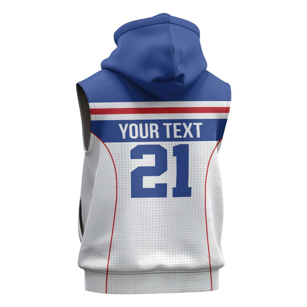 Custom Cape Verde Pride Sleeveless Zip Hoodie Blue Sharks Rising - African Pride