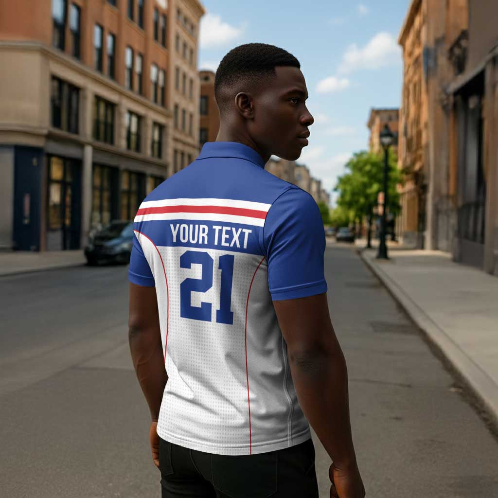 Custom Cape Verde Pride Zipper Polo Shirt Blue Sharks Rising