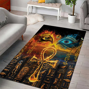 Eye of Ra and Eye of Horus Area Rug Power and Magic Ancient Egyptian Mythology