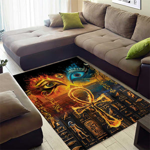 Eye of Ra and Eye of Horus Area Rug Power and Magic Ancient Egyptian Mythology