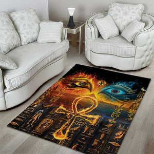 Eye of Ra and Eye of Horus Area Rug Power and Magic Ancient Egyptian Mythology