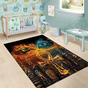 Eye of Ra and Eye of Horus Area Rug Power and Magic Ancient Egyptian Mythology