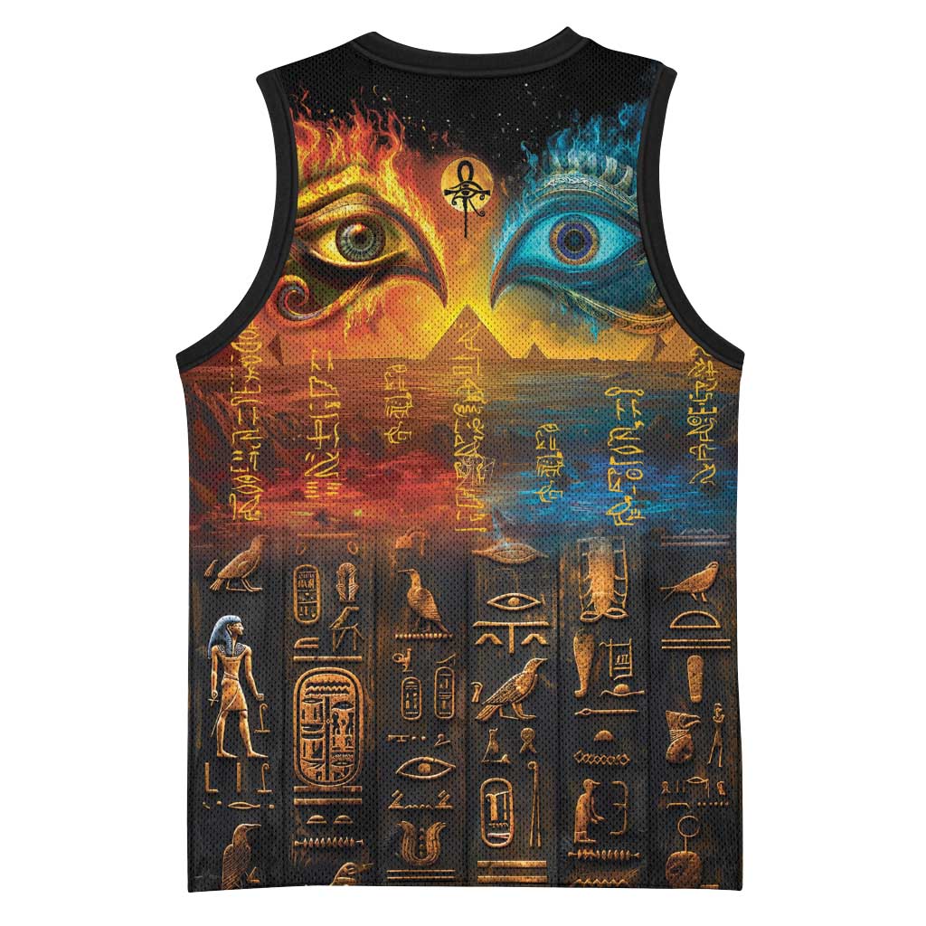 Eye of Ra and Eye of Horus Basketball Jersey Power and Magic Ancient Egyptian Mythology LT9