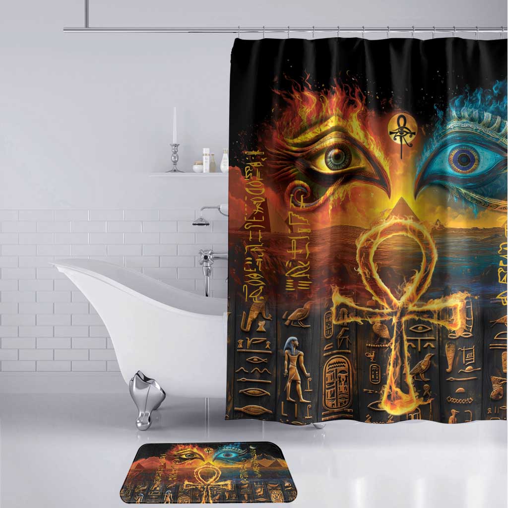 Eye of Ra and Eye of Horus Bathroom Set Power and Magic Ancient Egyptian Mythology