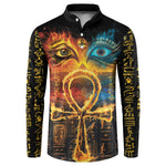 Eye of Ra and Eye of Horus Button Sweatshirt Power and Magic Ancient Egyptian Mythology