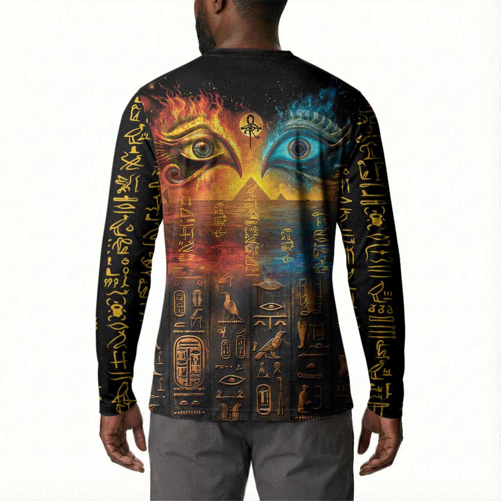 Eye of Ra and Eye of Horus Button Sweatshirt Power and Magic Ancient Egyptian Mythology