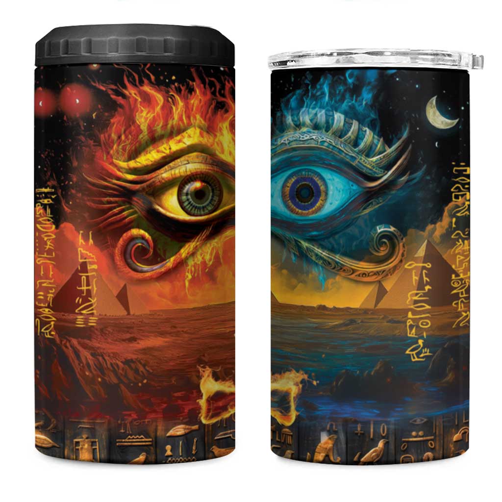 Eye of Ra and Eye of Horus 4 in 1 Can Cooler Tumbler Power and Magic Ancient Egyptian Mythology