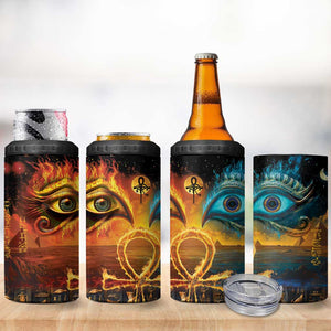 Eye of Ra and Eye of Horus 4 in 1 Can Cooler Tumbler Power and Magic Ancient Egyptian Mythology