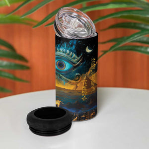 Eye of Ra and Eye of Horus 4 in 1 Can Cooler Tumbler Power and Magic Ancient Egyptian Mythology