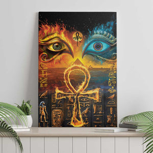 Eye of Ra and Eye of Horus Canvas Wall Art Power and Magic Ancient Egyptian Mythology