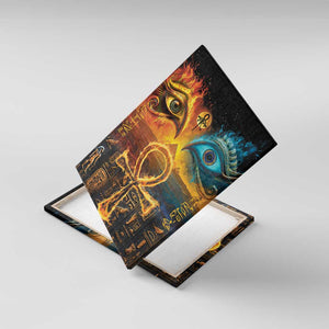 Eye of Ra and Eye of Horus Canvas Wall Art Power and Magic Ancient Egyptian Mythology