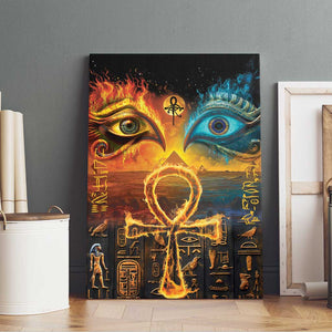 Eye of Ra and Eye of Horus Canvas Wall Art Power and Magic Ancient Egyptian Mythology