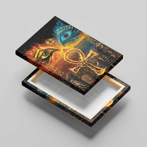 Eye of Ra and Eye of Horus Canvas Wall Art Power and Magic Ancient Egyptian Mythology