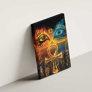 Eye of Ra and Eye of Horus Canvas Wall Art Power and Magic Ancient Egyptian Mythology