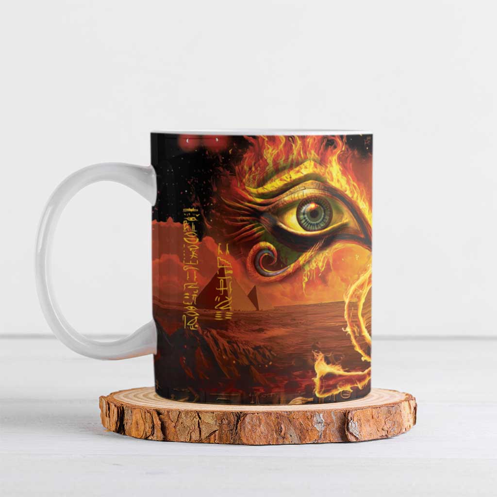 Eye of Ra and Eye of Horus Ceramic Mug Power and Magic Ancient Egyptian Mythology