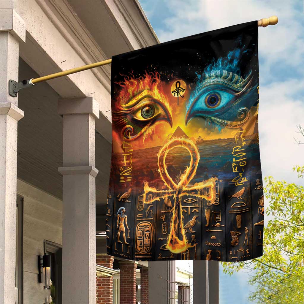 Eye of Ra and Eye of Horus Garden Flag Power and Magic Ancient Egyptian Mythology