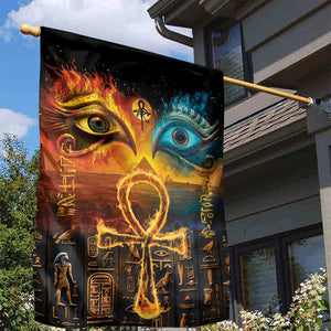 Eye of Ra and Eye of Horus Garden Flag Power and Magic Ancient Egyptian Mythology