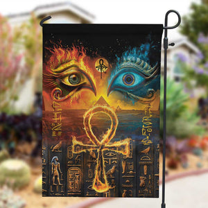 Eye of Ra and Eye of Horus Garden Flag Power and Magic Ancient Egyptian Mythology