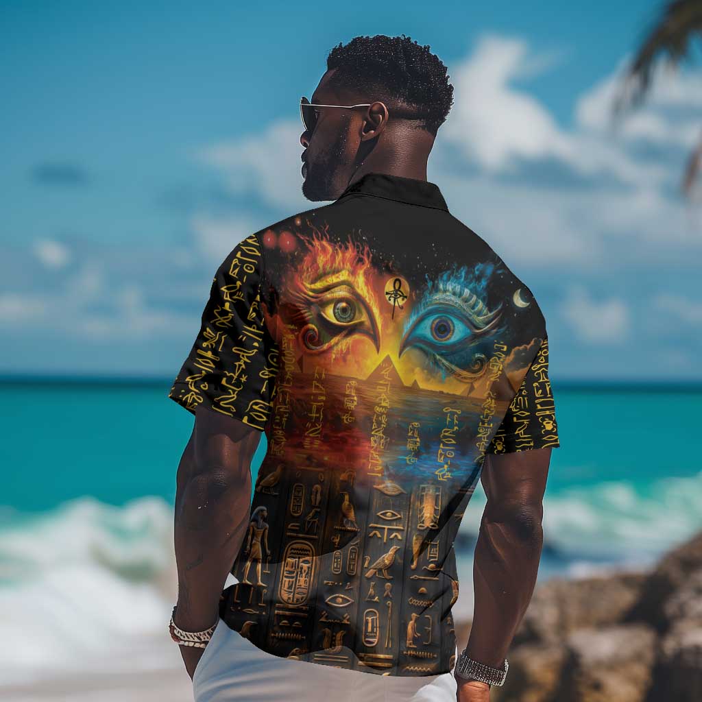 Eye of Ra and Eye of Horus Hawaiian Shirt Power and Magic Ancient Egyptian Mythology