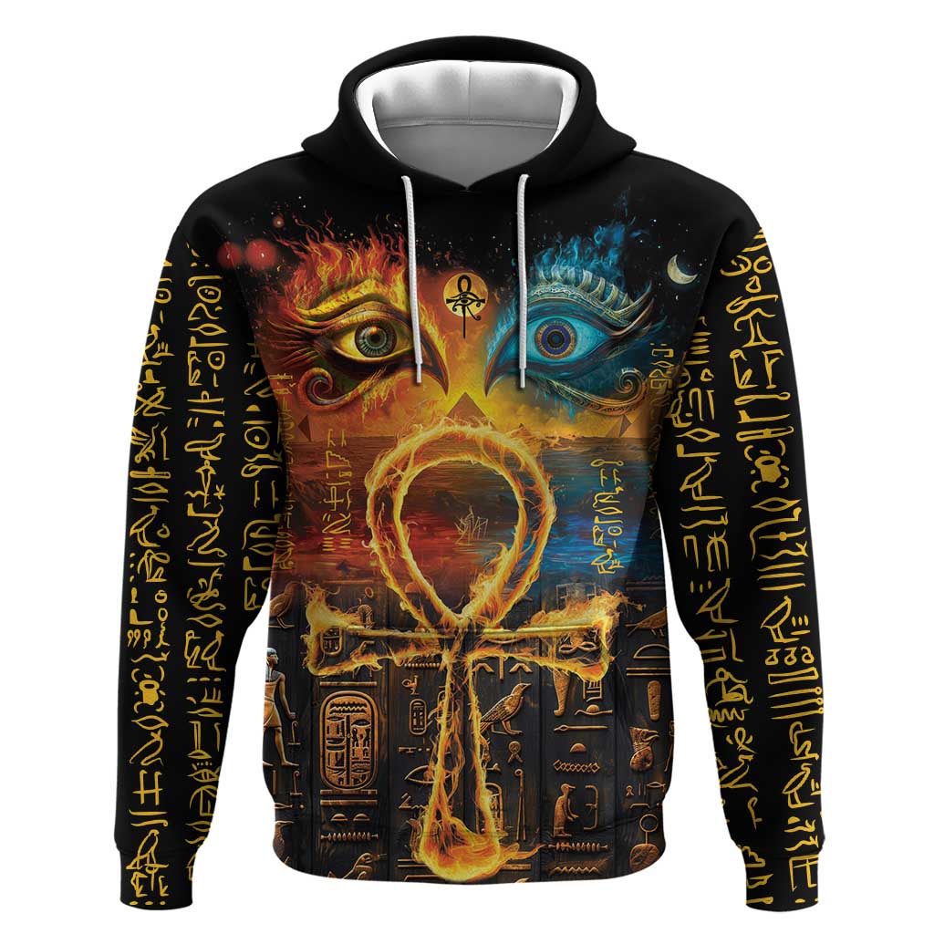 Eye of Ra and Eye of Horus Hoodie Power and Magic Ancient Egyptian Mythology