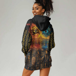 Eye of Ra and Eye of Horus Hoodie Dress Power and Magic Ancient Egyptian Mythology