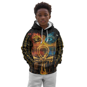 Eye of Ra and Eye of Horus Kid Hoodie Power and Magic Ancient Egyptian Mythology