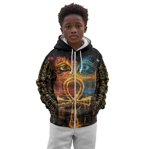 Eye of Ra and Eye of Horus Kid Hoodie Power and Magic Ancient Egyptian Mythology