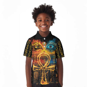 Eye of Ra and Eye of Horus Kid Polo Shirt Power and Magic Ancient Egyptian Mythology