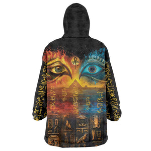 Eye of Ra and Eye of Horus Kid Wearable Blanket Hoodie Power and Magic Ancient Egyptian Mythology