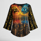 Eye of Ra and Eye of Horus Kimono Sleeve Blouse Power and Magic Ancient Egyptian Mythology