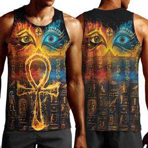 Eye of Ra and Eye of Horus Men Tank Top Power and Magic Ancient Egyptian Mythology