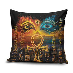 Eye of Ra and Eye of Horus Pillow Cover Power and Magic Ancient Egyptian Mythology