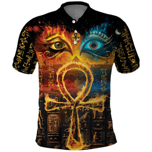 Eye of Ra and Eye of Horus Polo Shirt Power and Magic Ancient Egyptian Mythology