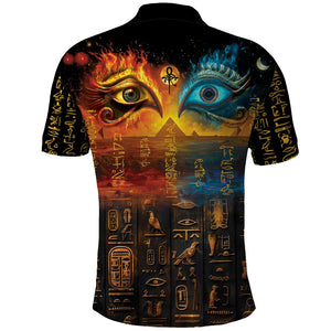 Eye of Ra and Eye of Horus Polo Shirt Power and Magic Ancient Egyptian Mythology