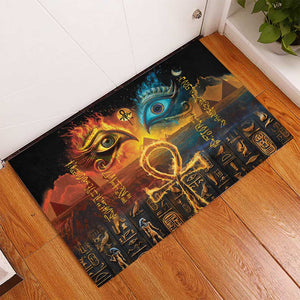 Eye of Ra and Eye of Horus Rubber Doormat Power and Magic Ancient Egyptian Mythology