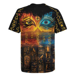 Eye of Ra and Eye of Horus Rugby Jersey Power and Magic Ancient Egyptian Mythology