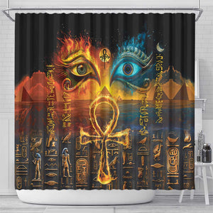 Eye of Ra and Eye of Horus Shower Curtain Power and Magic Ancient Egyptian Mythology